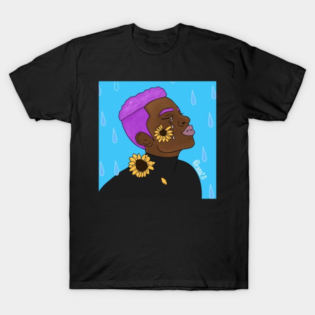 Black men’s mental health matters T-Shirt by Ranaawadallah